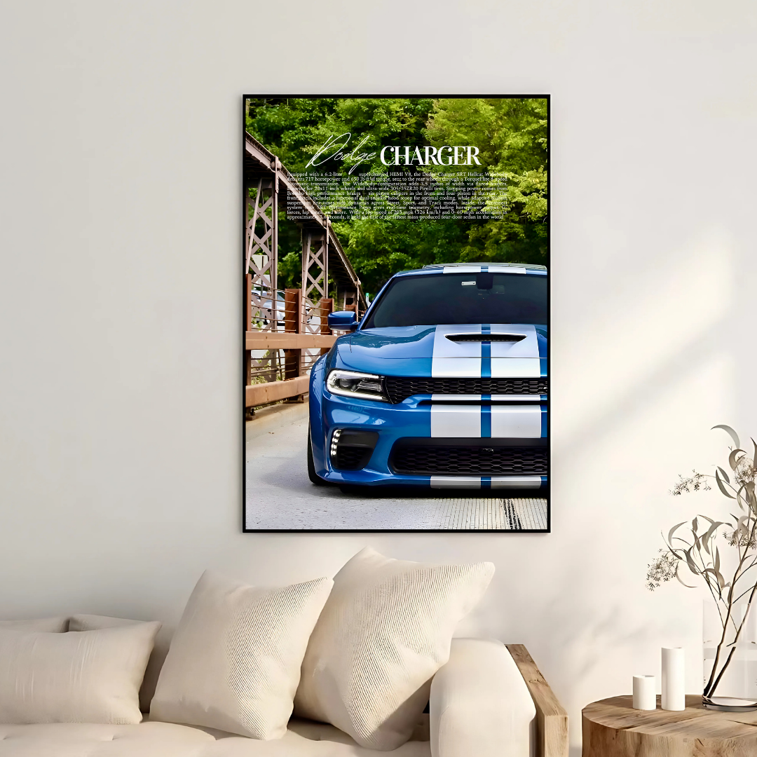 Dodge Charger Blue Front - Old Money