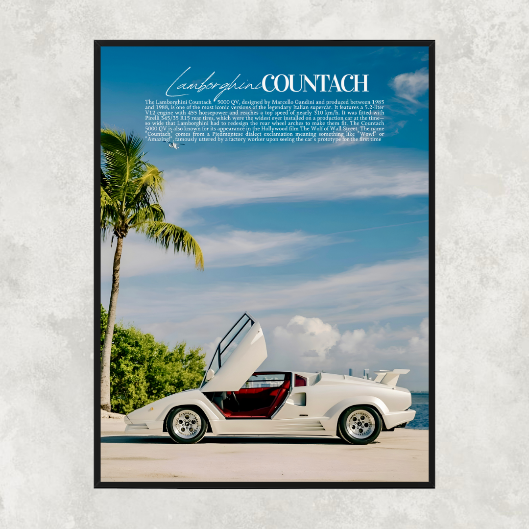 Lamborghini Countach Beach - Old Money