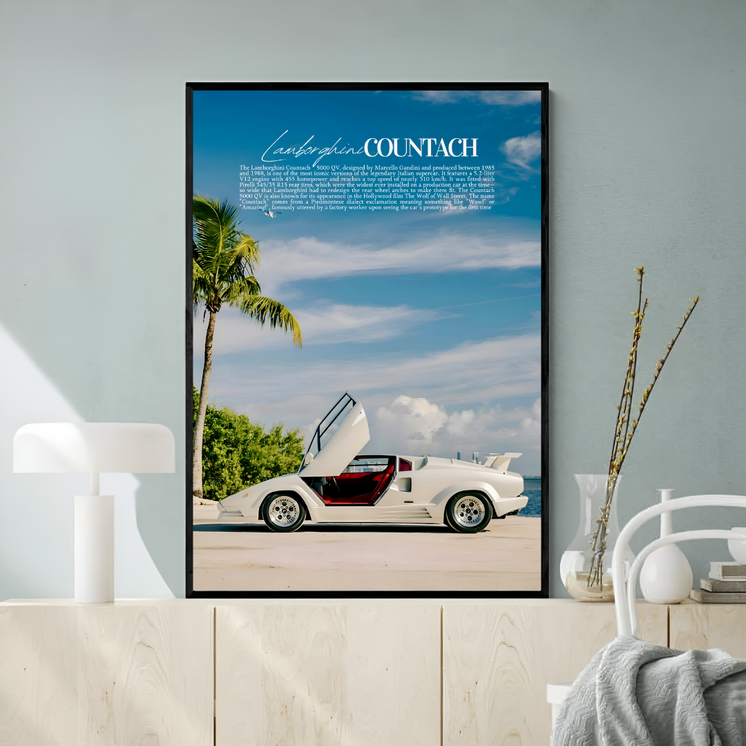 Lamborghini Countach Beach - Old Money