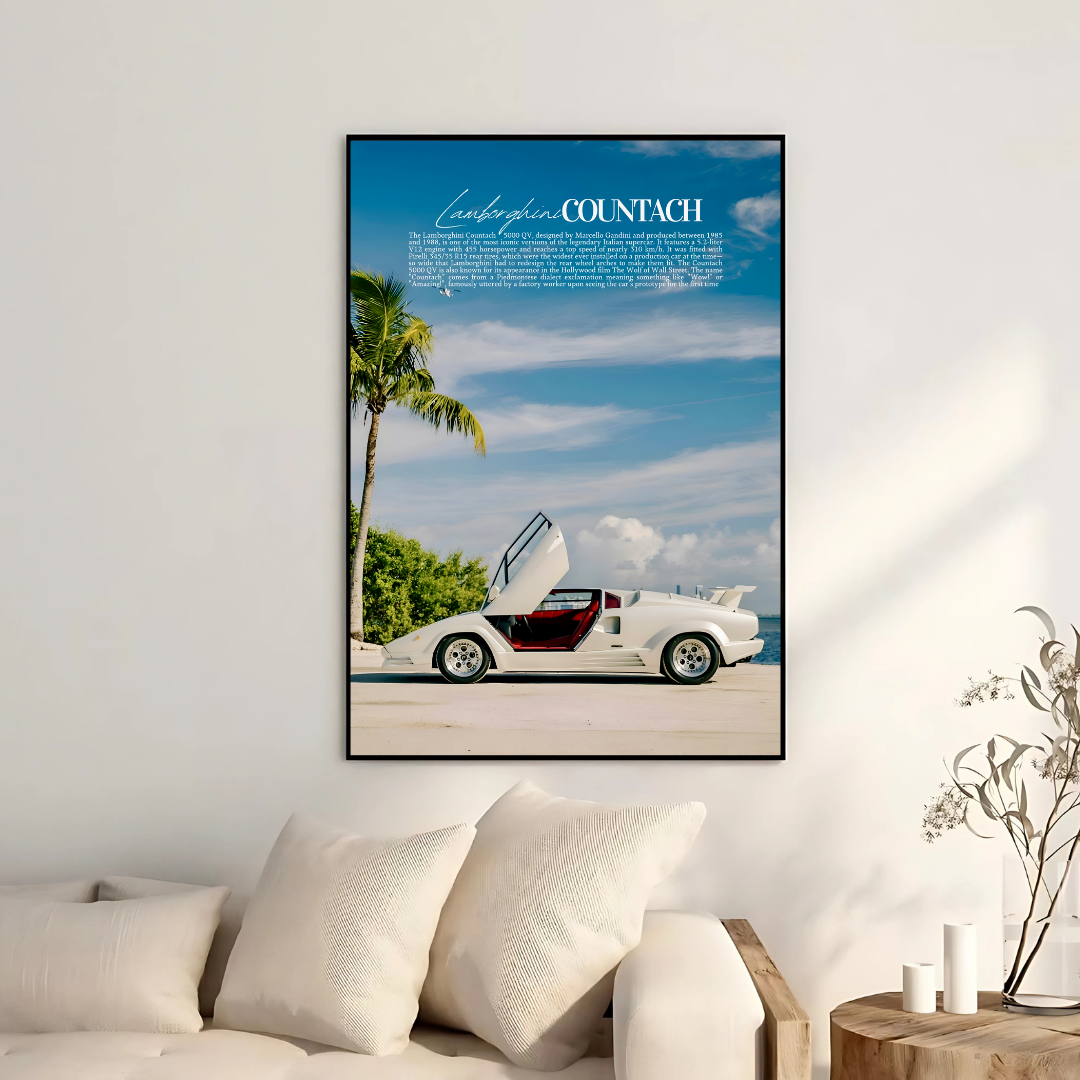 Lamborghini Countach Beach - Old Money
