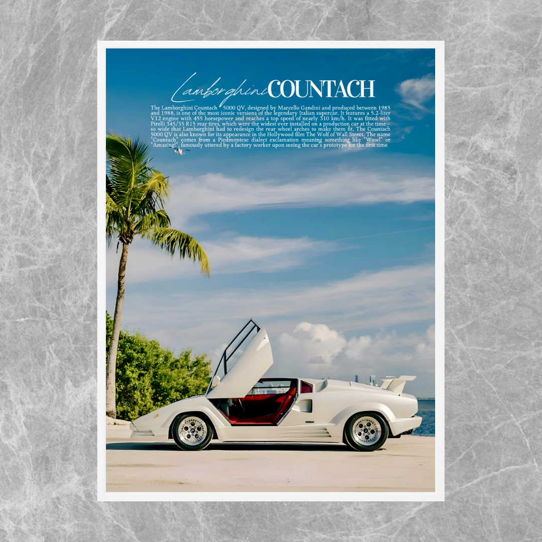 Lamborghini Countach Beach - Old Money