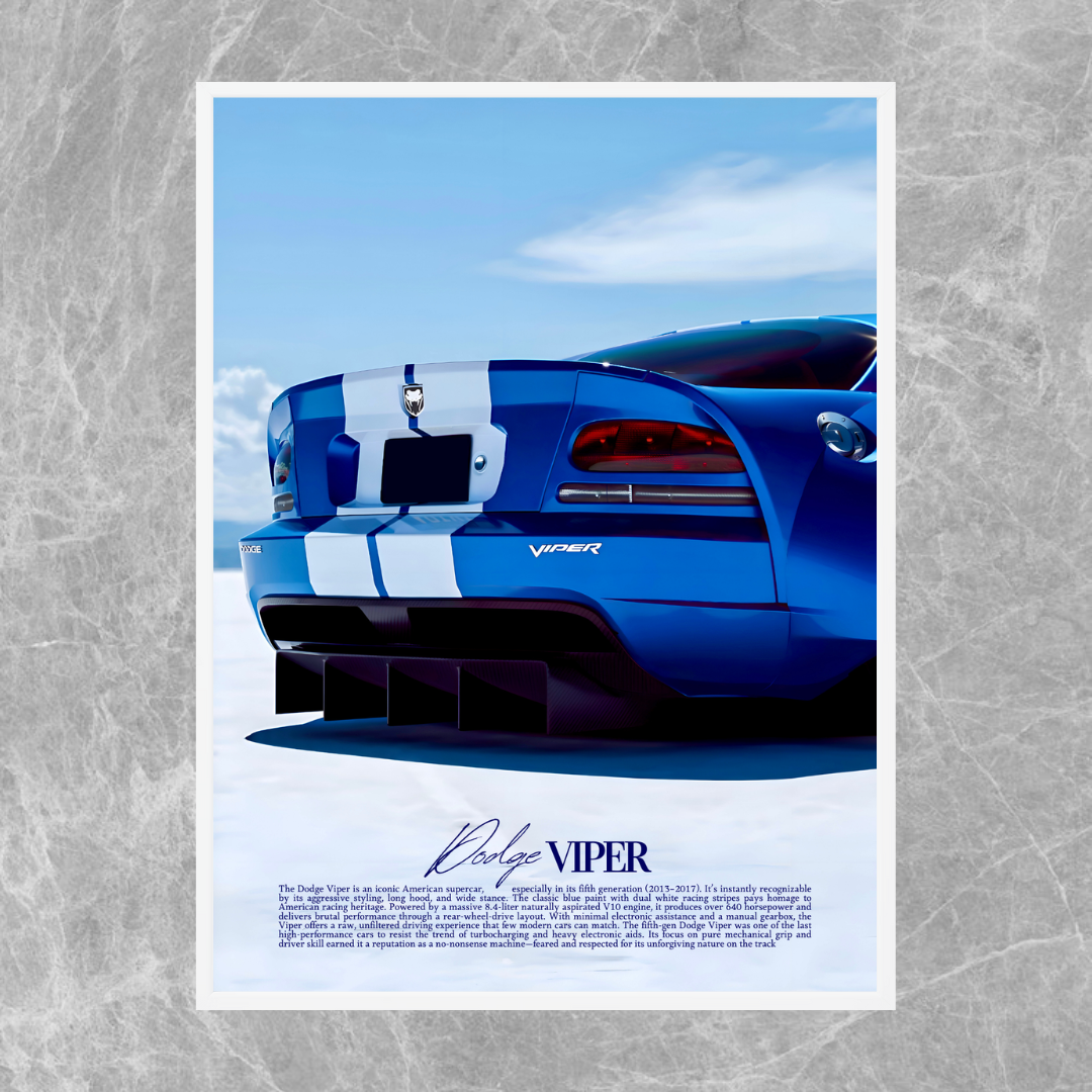 Dodge Viper Blue Rear - Old Money
