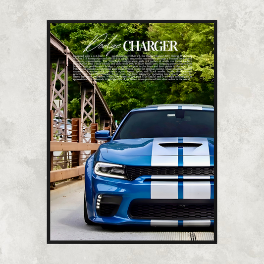 Dodge Charger Blue Front - Old Money