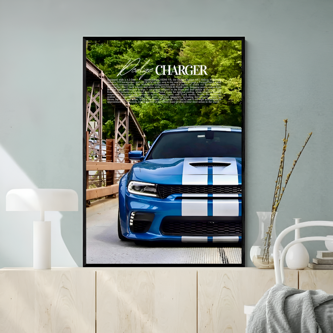 Dodge Charger Blue Front - Old Money