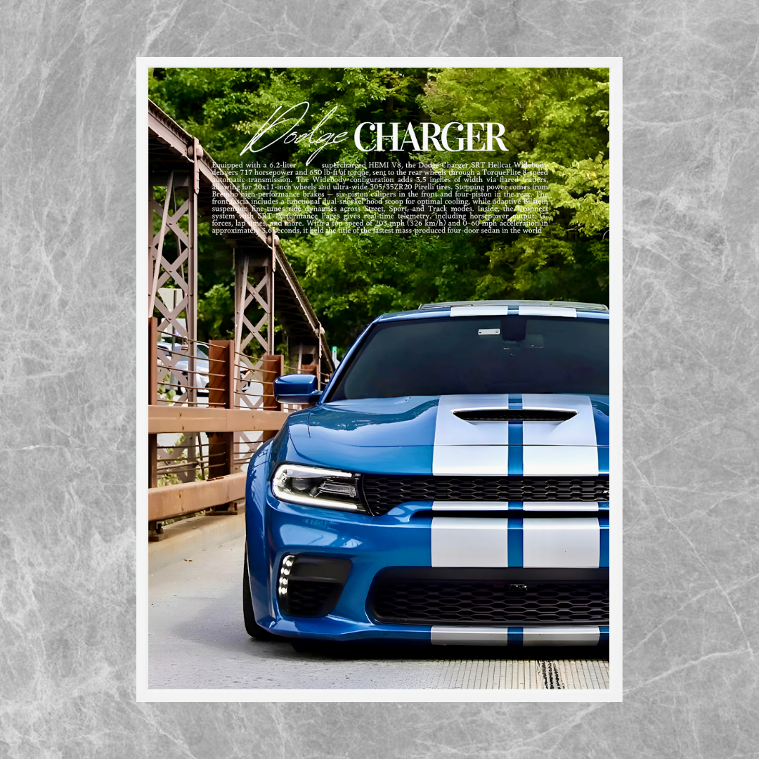 Dodge Charger Blue Front - Old Money