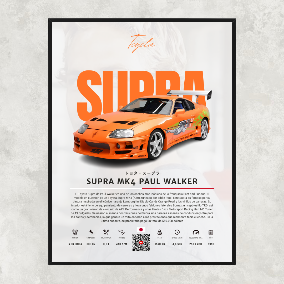 Toyota Supra Paul Walker - Descriptive