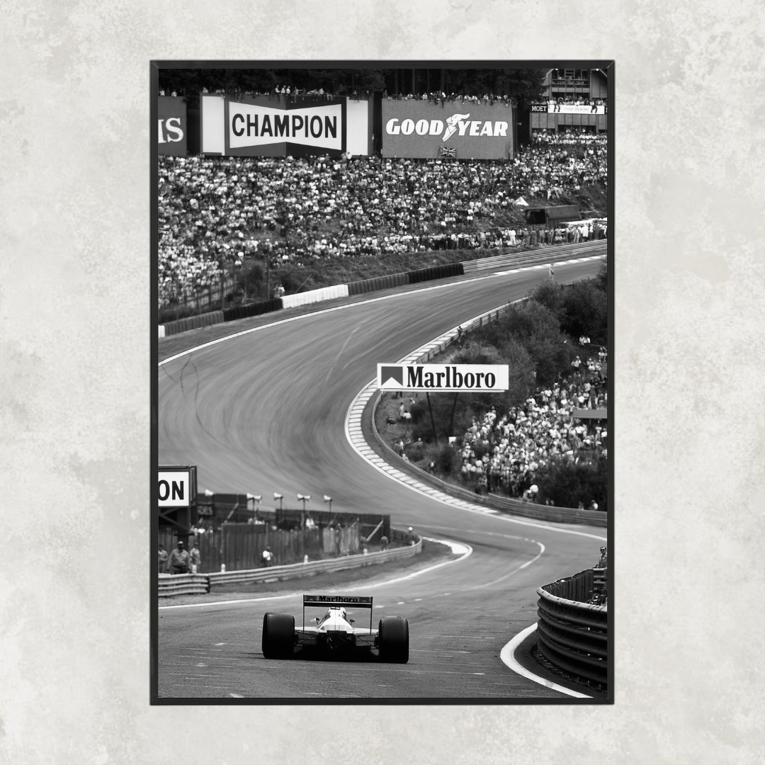 Ayrton Senna's McLaren F1 Spa Black & White - Gallery