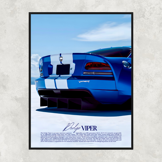 Dodge Viper Blue Rear - Old Money