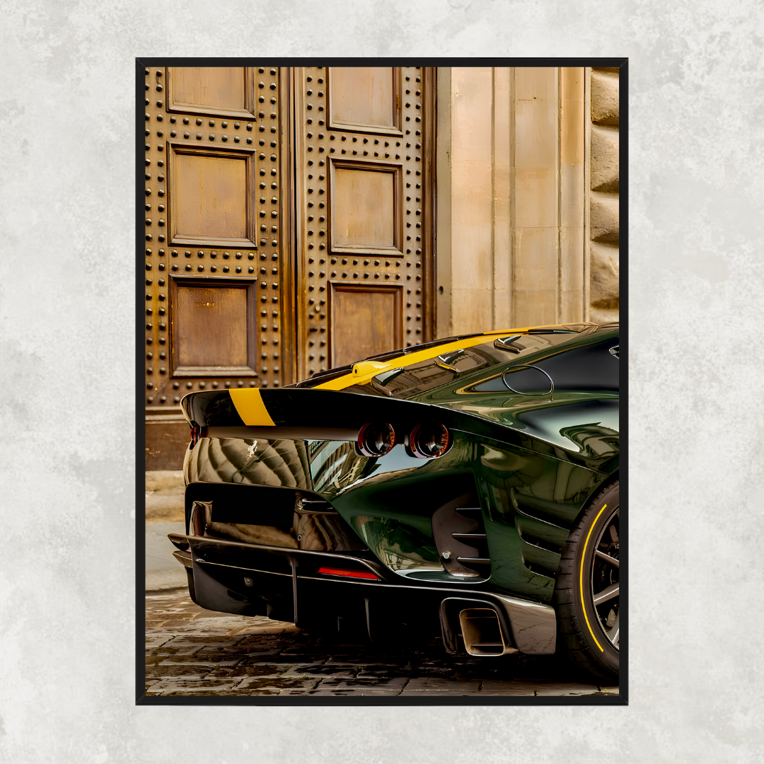 Ferrari 812 Competizione Green Rear - Old money