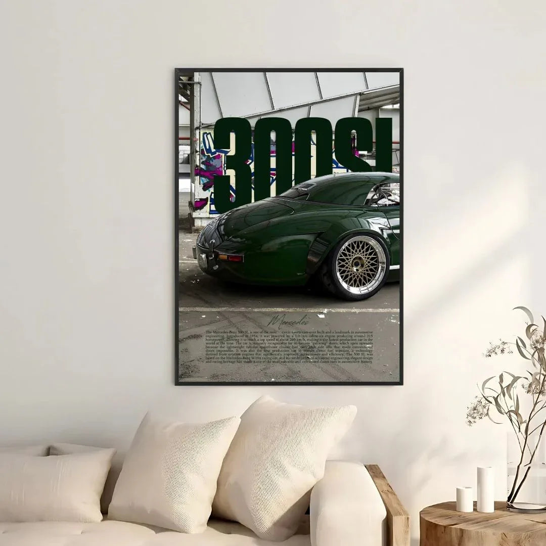 Mercedes 300 SL verte - Galerie