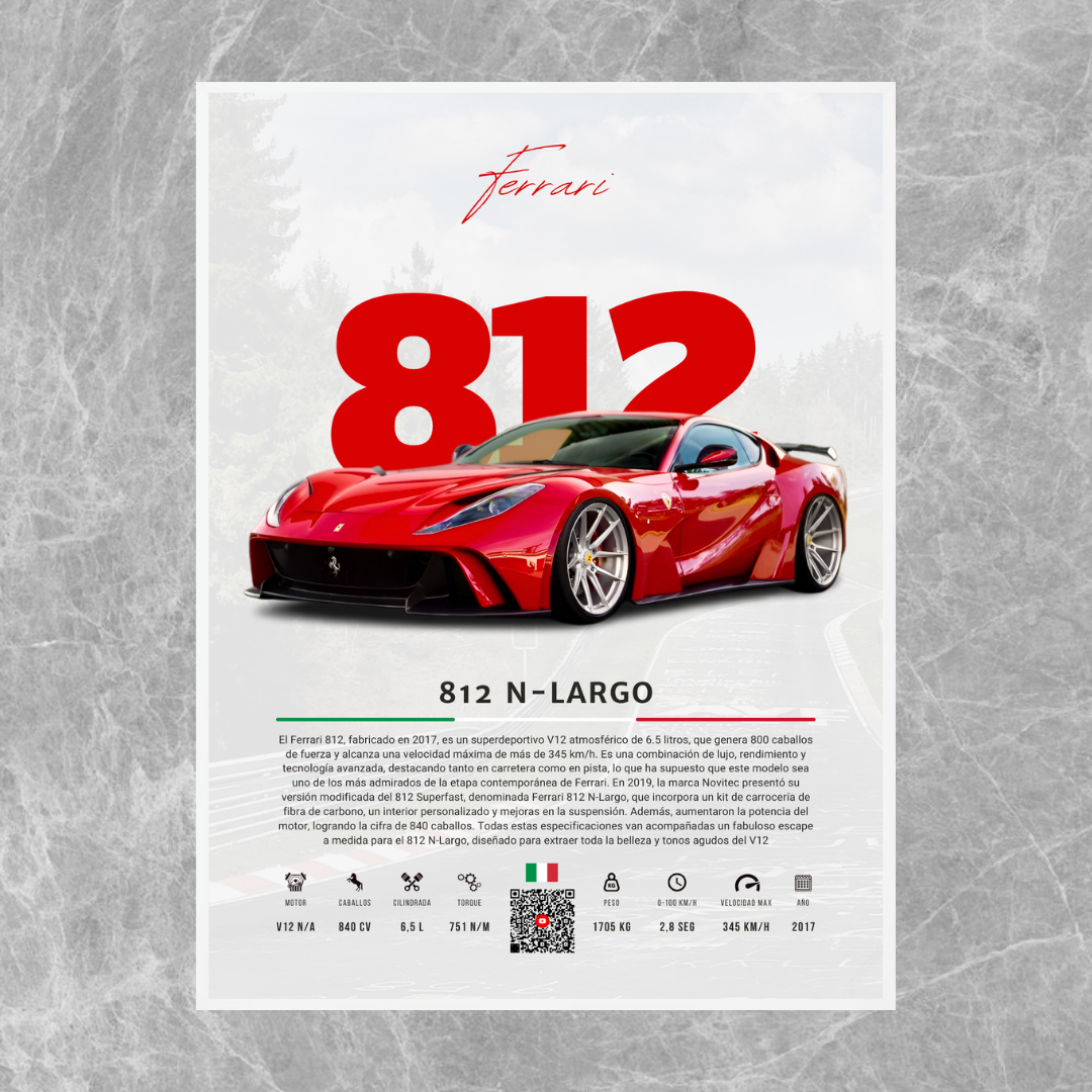 Ferrari 812 N-Largo - Descriptive