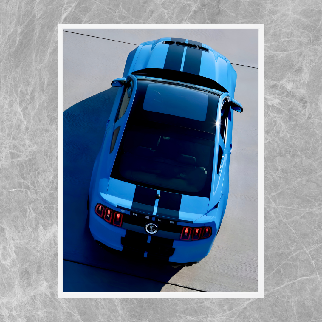 Ford Mustang Shelby Blue Top View - Old Money