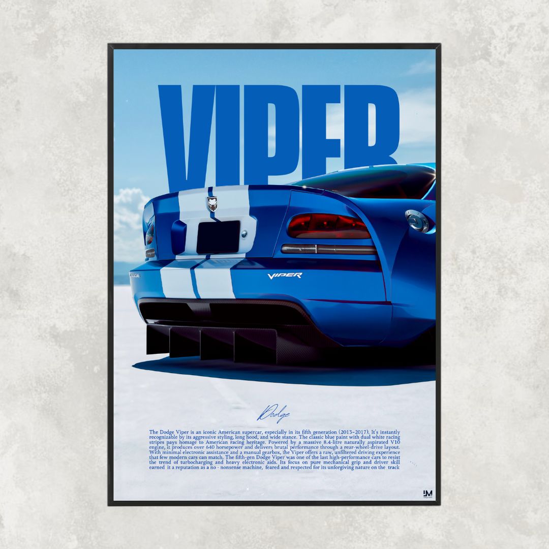 Dodge Viper Bleu arrière - Galerie