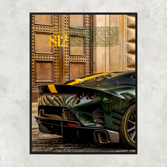 Ferrari 812 Competizione Green Rear - Old Money