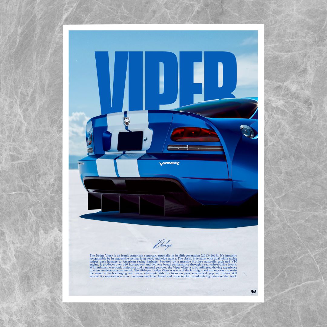 Dodge Viper Blue Rear - Gallery