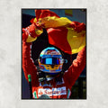 Fernando Alonso Spanish Flag - Gallery