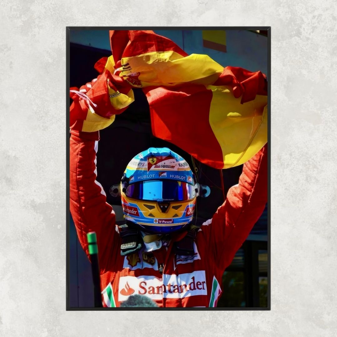 Fernando Alonso Spanish Flag - Gallery