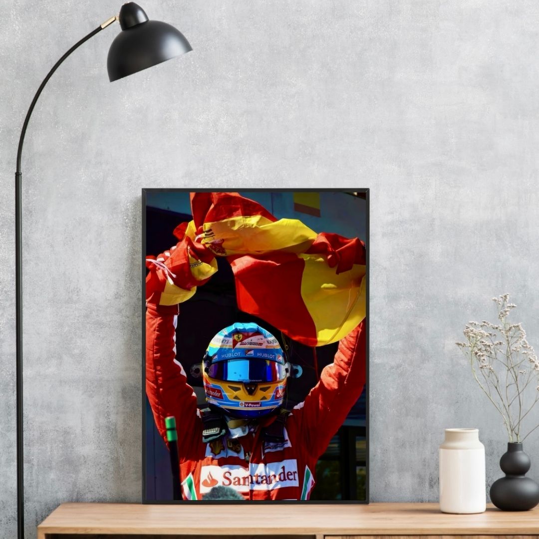 Fernando Alonso Spanish Flag - Gallery