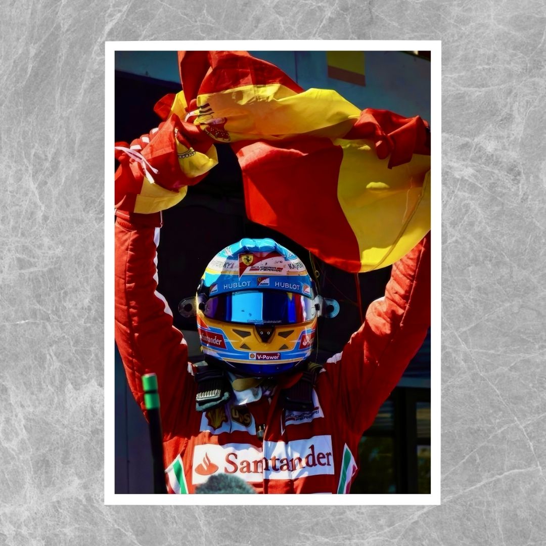 Fernando Alonso Spanish Flag - Gallery