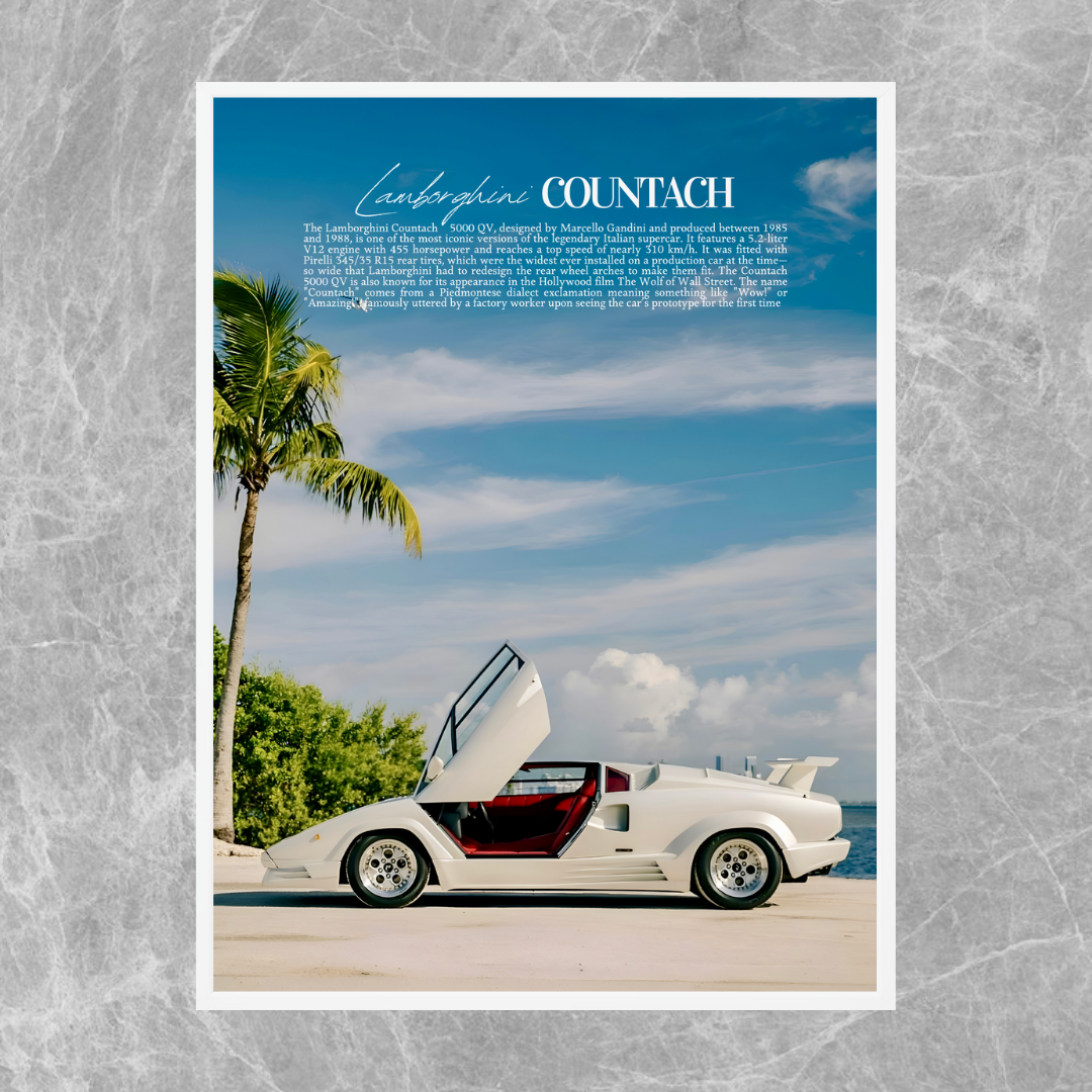 Lamborghini Countach Beach - Old money
