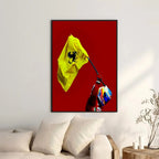 Fernando Alonso Ferrari Flag - Gallery