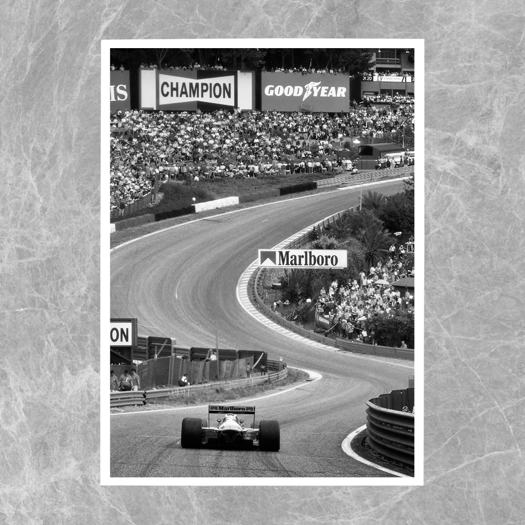 Ayrton Senna's McLaren F1 Spa Black & White - Gallery