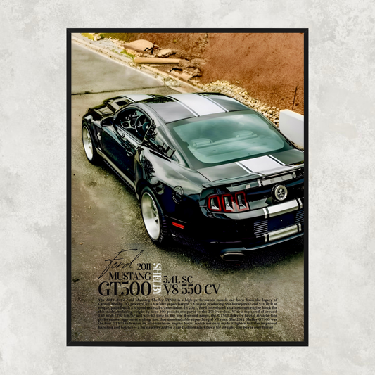 Ford Mustang Shelby GT500 Black Rear - Old Money