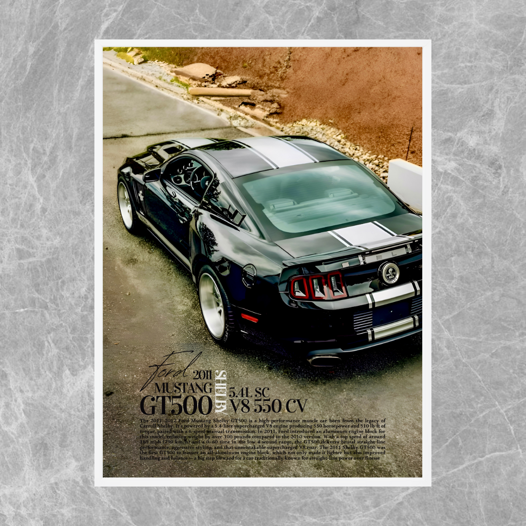 Ford Mustang Shelby GT500 Black Rear - Old Money